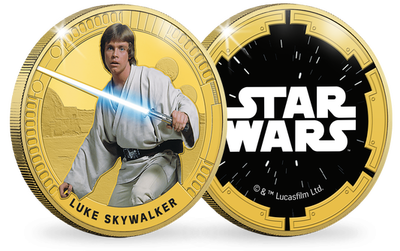 Frappe dorée à l'or pur «Luke Skywalker»